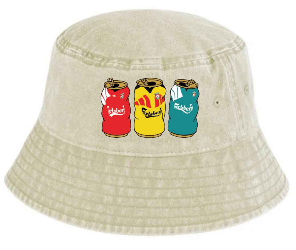 Liverpool Retro Bucket With Embroidered Beer Tins