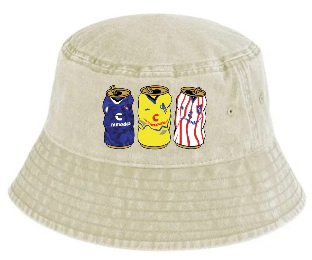 Chelsea Retro Bucket With Embroidered Beer Tins