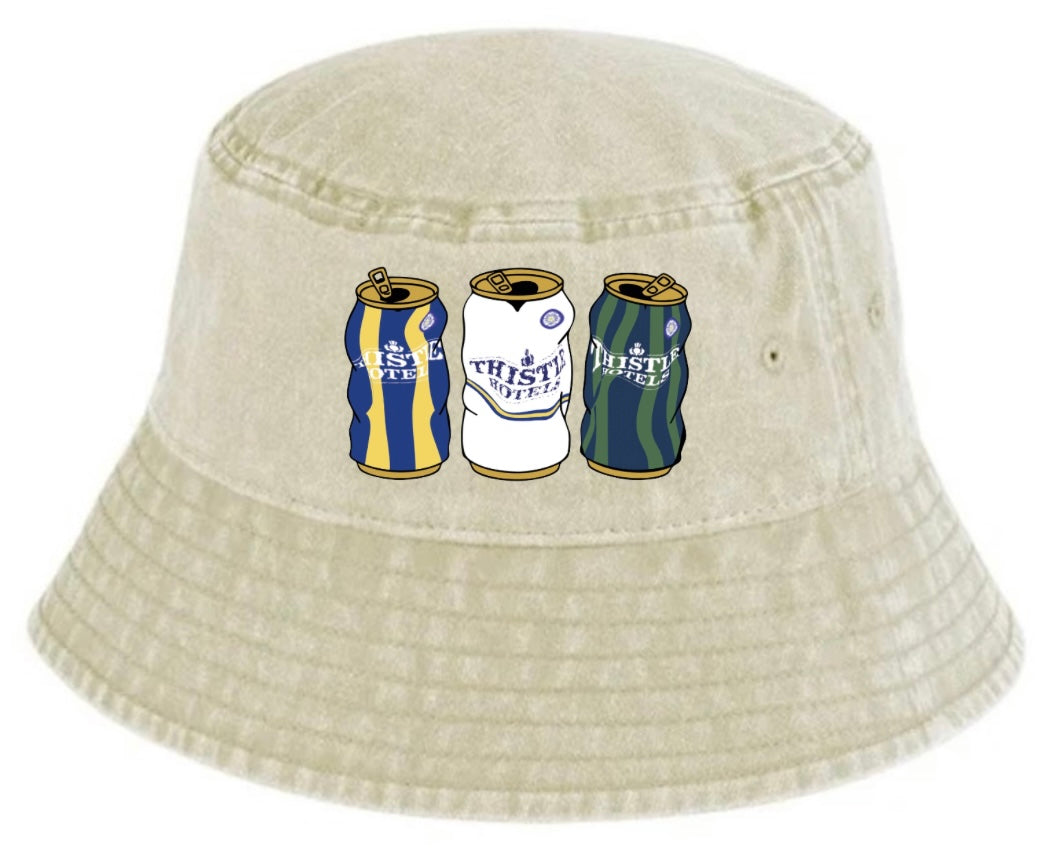 Leeds Retro Bucket With Embroidered Beer Tins