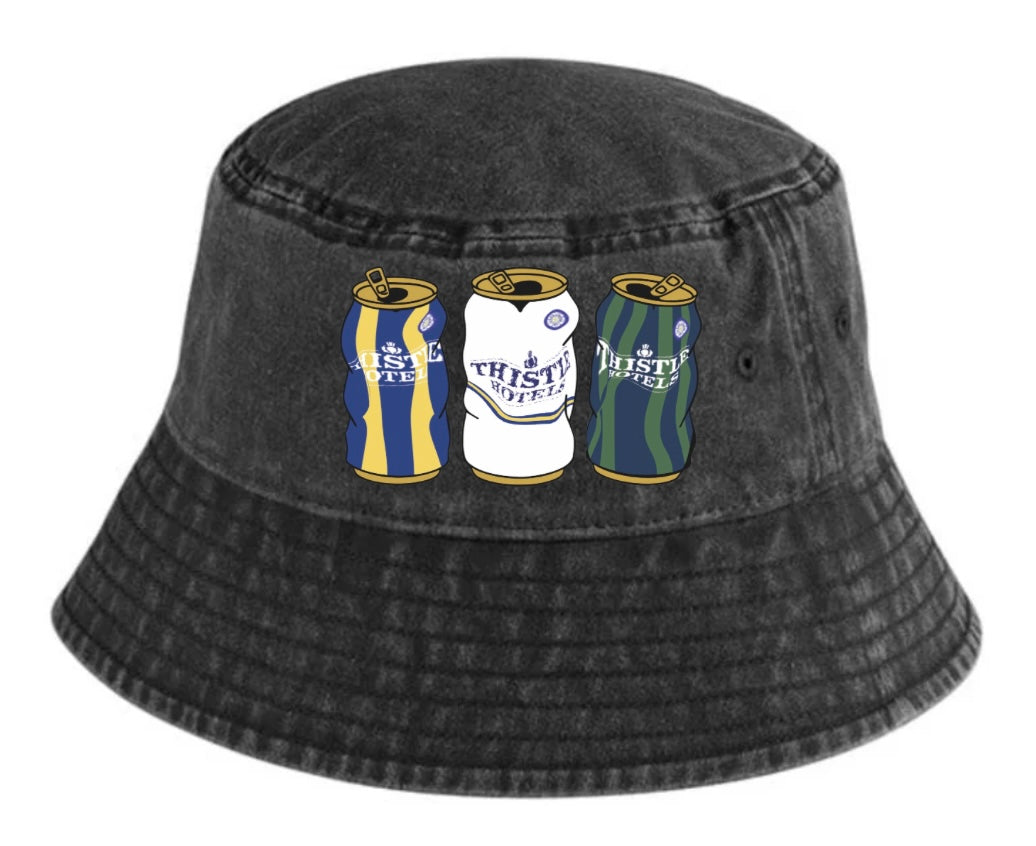 Leeds Retro Bucket With Embroidered Beer Tins