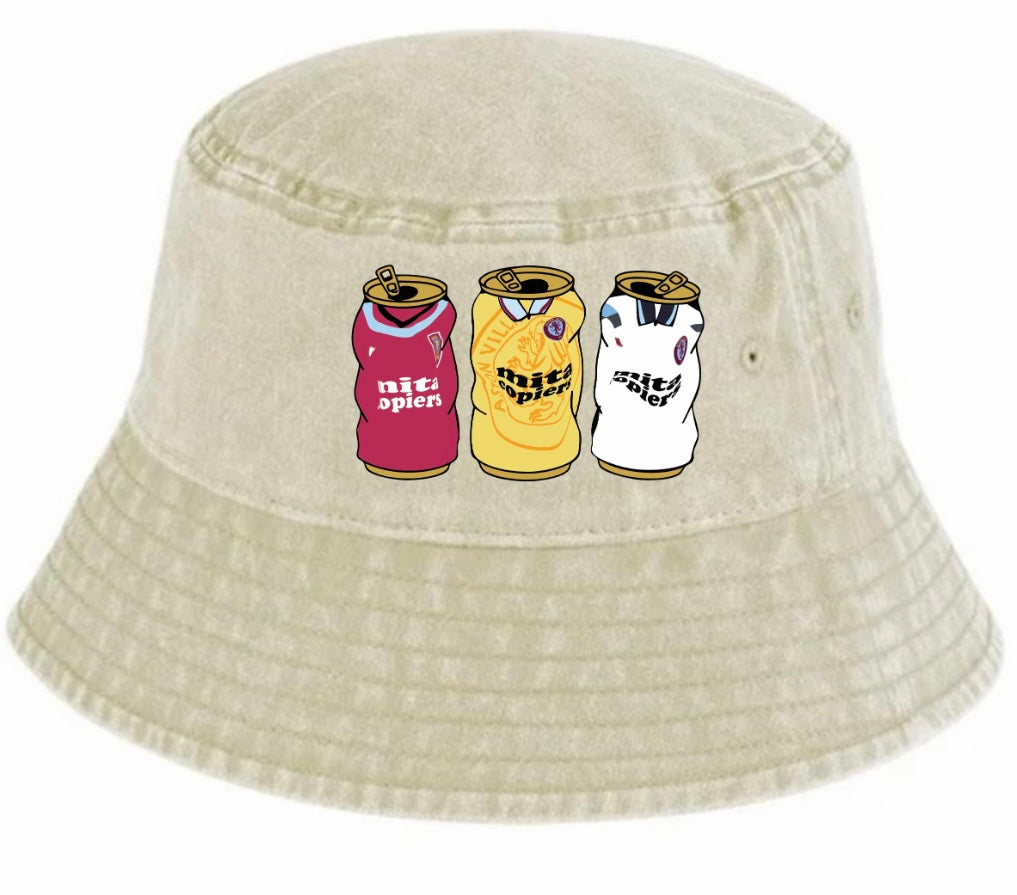 Aston Villa Retro Bucket With Embroidered Beer Tins