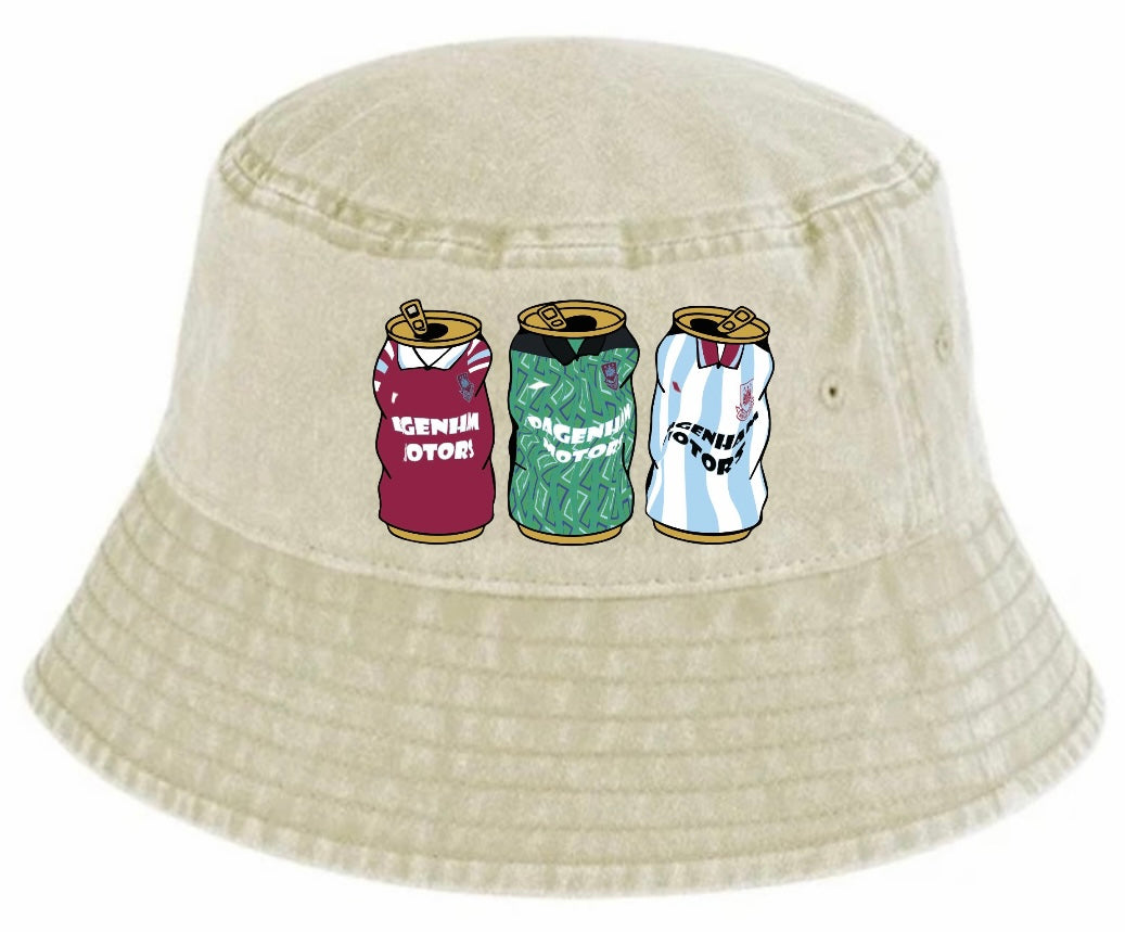 West Ham Retro Bucket With Embroidered Beer Tins