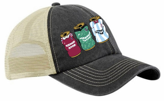 West Ham Retro Trucker Cap With Embroidered Beer Tins