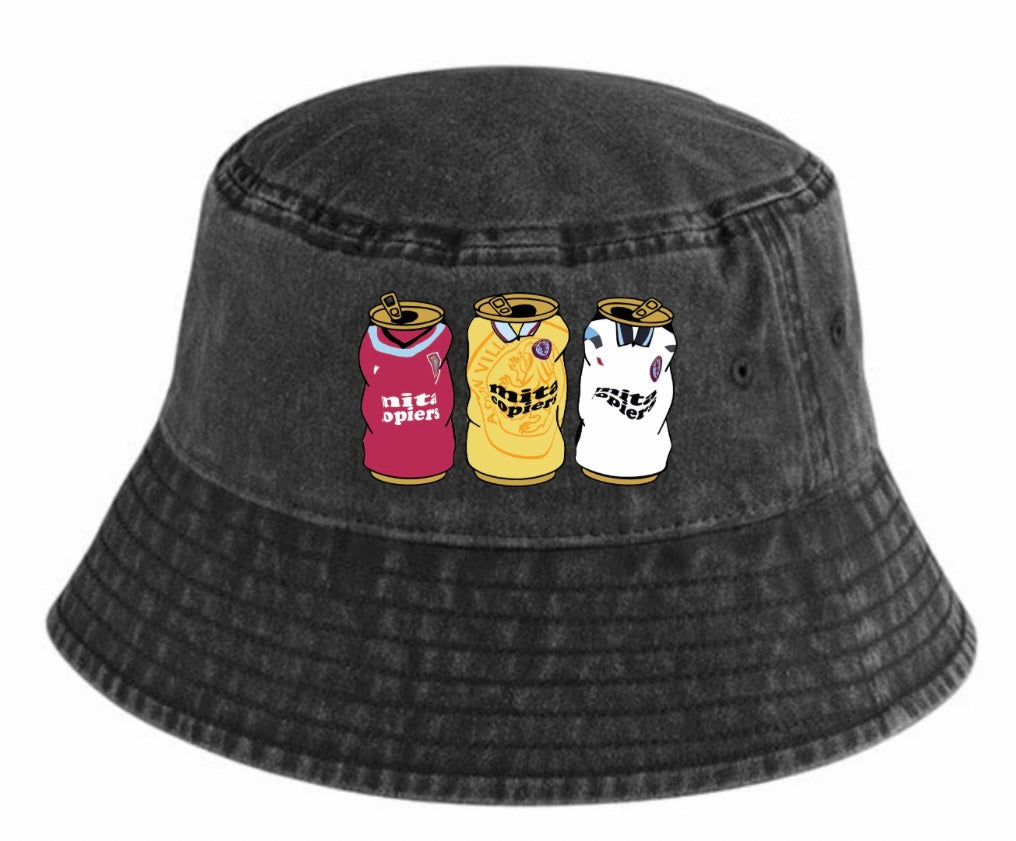 Aston Villa Retro Bucket With Embroidered Beer Tins