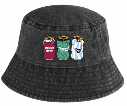 West Ham Retro Bucket With Embroidered Beer Tins