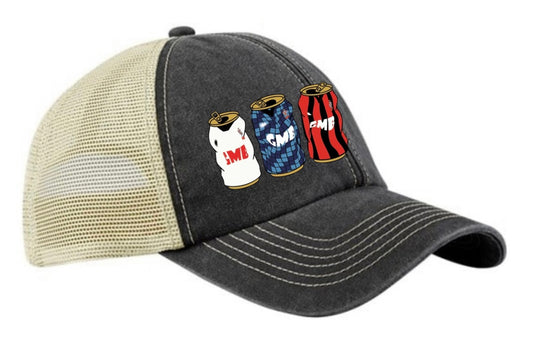 Fulham Retro Trucker Cap With Embroidered Beer Tins