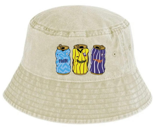 Man City Retro Bucket With Embroidered Beer Tins