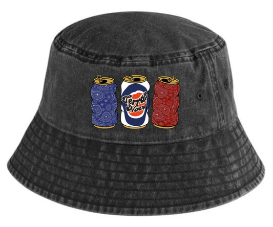 TerraceNova Retro Bucket With Embroidered Beer Tins