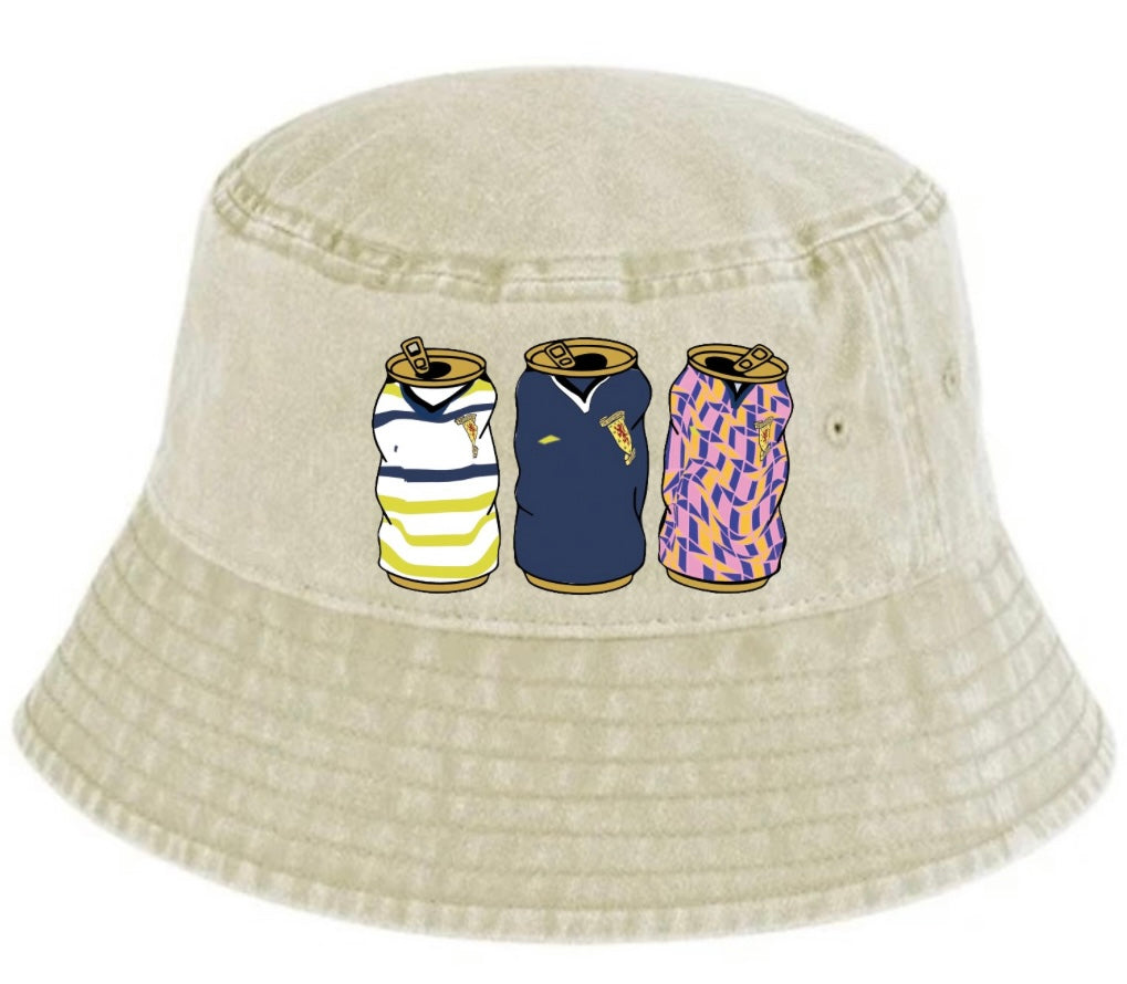 Scotland Retro Stone Bucket With Embroidered Beer Tins