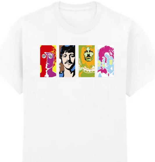 Fab 4 Beatles White Tee