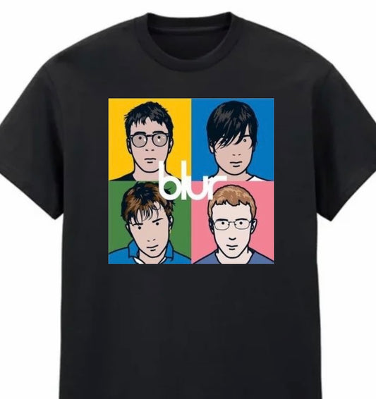 Blur Bright Colour Black Tee